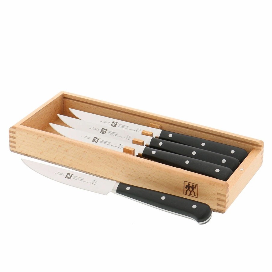 Knives * | Best Pirce Zwilling Steak Sets 4-Pc, Porterhouse Steak Knife Set In Beechwood Box